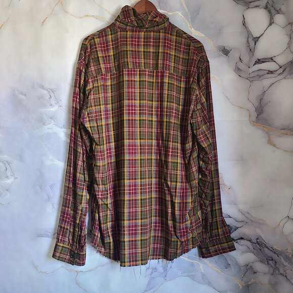 The Kooples Size Large Long Sleeve Destroyed Plaid Button Up Shirt - Picture 4 of 15